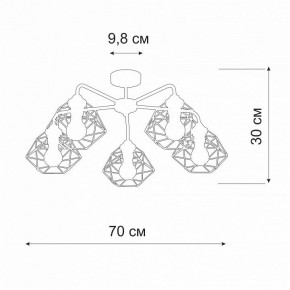Люстра на штанге Vitaluce V4258 V4258-0/5PL в Пойковском - poikovskii.mebel24.online | фото 2