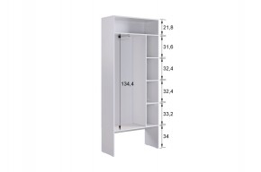 МЕРСИ Прихожая (модульная) белое дерево в Пойковском - poikovskii.mebel24.online | фото 5