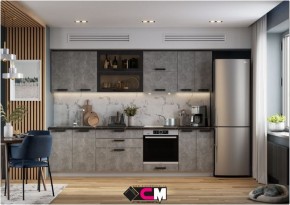 Модульная кухня Пасаденна ателье светлое в Пойковском - poikovskii.mebel24.online | фото 1