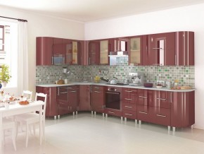 Модульная кухня Танго бордо в Пойковском - poikovskii.mebel24.online | фото 4
