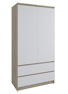 МОРИ МШ 900.1 Шкаф с 2-мя дв. и 2-мя ящ. (Дуб Сонома/Белый) в Пойковском - poikovskii.mebel24.online | фото 1