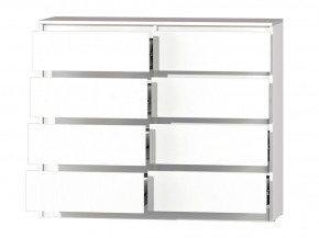 МС "Хилтон" Комод №3 1200 (8 ящ.) белый текстурный в Пойковском - poikovskii.mebel24.online | фото 3