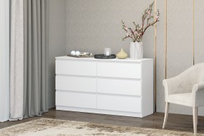 МС "Хилтон" Комод №5 1400 (6 ящ.) белый текстурный в Пойковском - poikovskii.mebel24.online | фото