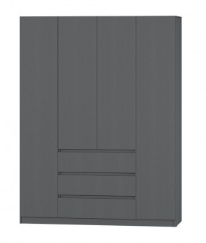 МС "Хилтон" Шкаф №1 1600 (Графит) в Пойковском - poikovskii.mebel24.online | фото 2