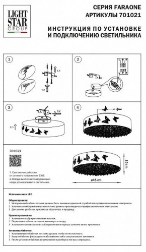 Накладной светильник Lightstar Faraone 701021 в Пойковском - poikovskii.mebel24.online | фото 3