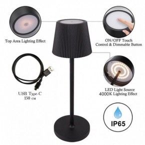 Настольная лампа декоративная Arte Lamp Fuyue A1616LT-1BK в Пойковском - poikovskii.mebel24.online | фото 3