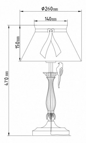 Настольная лампа декоративная Maytoni Bird ARM013-11-W в Пойковском - poikovskii.mebel24.online | фото 5