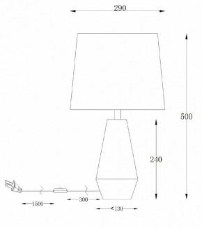 Настольная лампа декоративная Maytoni Calvin Table Z181-TL-01-B в Пойковском - poikovskii.mebel24.online | фото 2