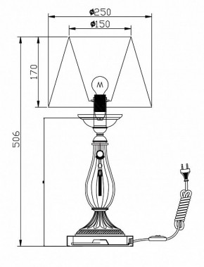 Настольная лампа декоративная Maytoni Demitas RC024-TL-01-R в Пойковском - poikovskii.mebel24.online | фото 3
