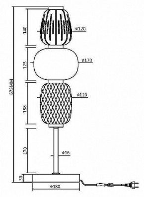 Настольная лампа декоративная Maytoni Pattern MOD267TL-L28CH3K в Пойковском - poikovskii.mebel24.online | фото 4