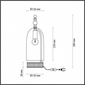 Настольная лампа декоративная Odeon Light Bell 4892/1T в Пойковском - poikovskii.mebel24.online | фото 6