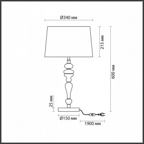 Настольная лампа декоративная Odeon Light Homi 5040/1T в Пойковском - poikovskii.mebel24.online | фото 4