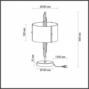 Настольная лампа декоративная Odeon Light Margaret 5415/2T в Пойковском - poikovskii.mebel24.online | фото 4