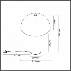 Настольная лампа декоративная Odeon Light Rufina 7088/2T в Пойковском - poikovskii.mebel24.online | фото 4