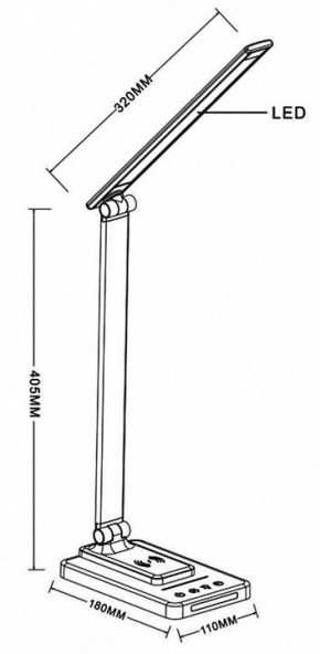 Настольная лампа офисная Arte Lamp William A5122LT-1WH в Пойковском - poikovskii.mebel24.online | фото 3