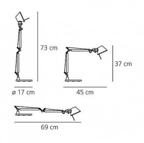 Настольная лампа офисная Artemide  A001300 в Пойковском - poikovskii.mebel24.online | фото 4