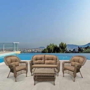 Плетеный комплект для отдыха LV-520BB Beige/Beige в Пойковском - poikovskii.mebel24.online | фото 2