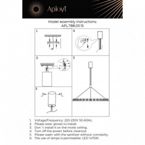 Подвесная люстра Aployt Rezeda APL.788.03.15 в Пойковском - poikovskii.mebel24.online | фото 13