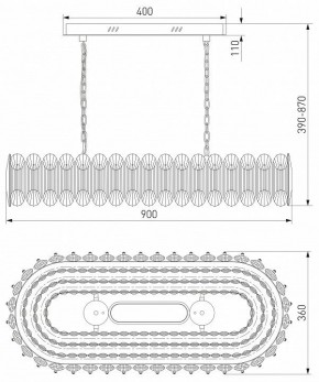 Подвесная люстра Bogate-s Chaleur 423/1 в Пойковском - poikovskii.mebel24.online | фото 5