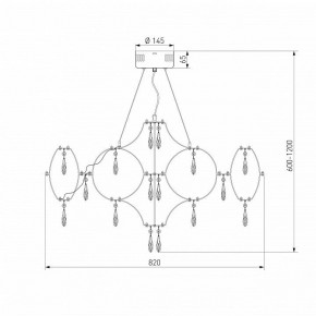 Подвесная люстра Bogate-s Tense 443/1 в Пойковском - poikovskii.mebel24.online | фото 7
