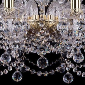 Подвесная люстра Bohemia Ivele Crystal 1411 1411/10+5/240/G/Balls в Пойковском - poikovskii.mebel24.online | фото 3