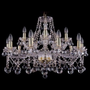 Подвесная люстра Bohemia Ivele Crystal 1413 1413/10+5/300/G/Balls в Пойковском - poikovskii.mebel24.online | фото