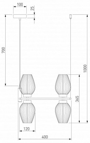 Подвесная люстра Eurosvet Alva 30183/4 латунь в Пойковском - poikovskii.mebel24.online | фото 4