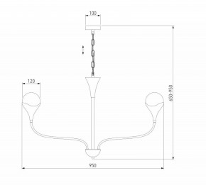 Подвесная люстра Eurosvet Calyx 60169/8 никель в Пойковском - poikovskii.mebel24.online | фото 3