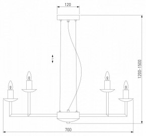 Подвесная люстра Eurosvet Cariso 60150/10 хром в Пойковском - poikovskii.mebel24.online | фото 5