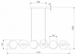 Подвесная люстра Eurosvet Moity 70149/6 черный/латунь в Пойковском - poikovskii.mebel24.online | фото 5