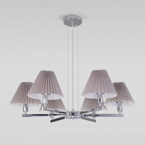 Подвесная люстра Eurosvet Peony 60136/6 хром/серый в Пойковском - poikovskii.mebel24.online | фото 4