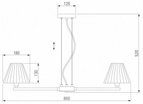 Подвесная люстра Eurosvet Peony 60136/8 хром/серый в Пойковском - poikovskii.mebel24.online | фото 3