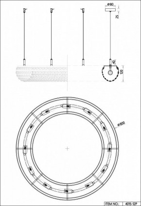 Подвесная люстра Favourite Monilibus 4015-12P в Пойковском - poikovskii.mebel24.online | фото 5