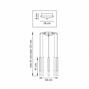 Подвесная люстра Lightstar Tubo L5T747143 в Пойковском - poikovskii.mebel24.online | фото 3
