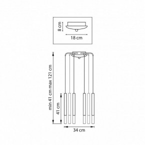 Подвесная люстра Lightstar Tubo L8T747143 в Пойковском - poikovskii.mebel24.online | фото 3