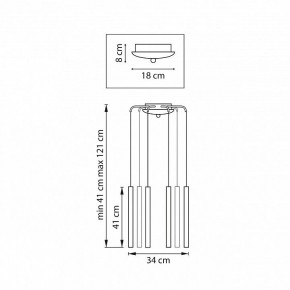 Подвесная люстра Lightstar Tubo L8T747243 в Пойковском - poikovskii.mebel24.online | фото 3