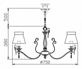 Подвесная люстра Maytoni Bird ARM013-08-W в Пойковском - poikovskii.mebel24.online | фото 5