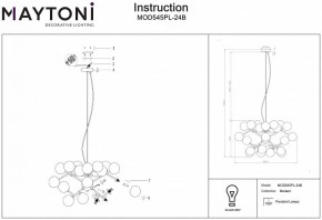 Подвесная люстра Maytoni Dallas MOD545PL-24B в Пойковском - poikovskii.mebel24.online | фото 3