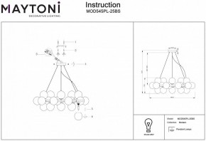 Подвесная люстра Maytoni Dallas MOD545PL-25BS в Пойковском - poikovskii.mebel24.online | фото 3