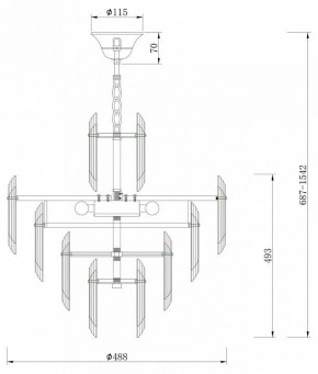 Подвесная люстра Maytoni Flare DIA200PL-06G в Пойковском - poikovskii.mebel24.online | фото 7