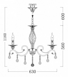 Подвесная люстра Maytoni Grace ARM247-06-G в Пойковском - poikovskii.mebel24.online | фото 3