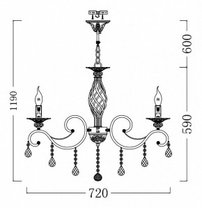 Подвесная люстра Maytoni Grace ARM247-08-G в Пойковском - poikovskii.mebel24.online | фото 4