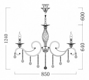 Подвесная люстра Maytoni Grace ARM247-10-G в Пойковском - poikovskii.mebel24.online | фото 7