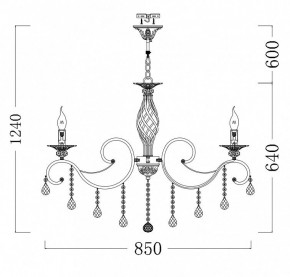 Подвесная люстра Maytoni Grace RC247-PL-10-R в Пойковском - poikovskii.mebel24.online | фото 6