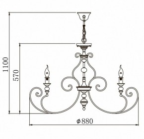 Подвесная люстра Maytoni Karina H631-PL-08-B в Пойковском - poikovskii.mebel24.online | фото 3