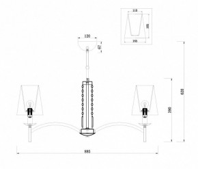 Подвесная люстра Maytoni Krona MOD076PL-06N в Пойковском - poikovskii.mebel24.online | фото 3