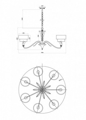 Подвесная люстра Maytoni Lillian H311-07-G в Пойковском - poikovskii.mebel24.online | фото 6