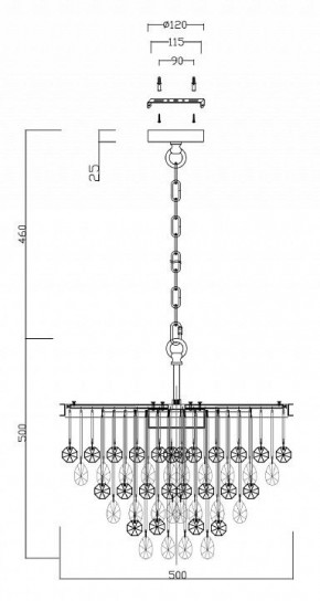 Подвесная люстра Maytoni Linn MOD091PL-05G в Пойковском - poikovskii.mebel24.online | фото 5