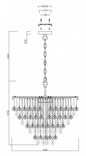 Подвесная люстра Maytoni Linn MOD091PL-07CH в Пойковском - poikovskii.mebel24.online | фото 4