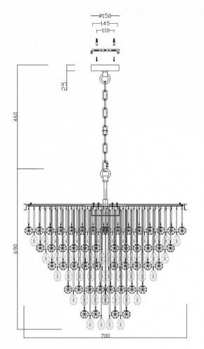 Подвесная люстра Maytoni Linn MOD091PL-09CH в Пойковском - poikovskii.mebel24.online | фото 3